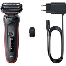 Braun Shaver 51-R1000s  Operating time (max) 50 min  Wet & Dry  Black|Red