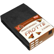 Frotē pieguļošs palags 120x200 melns 044 biezs 200g/m2