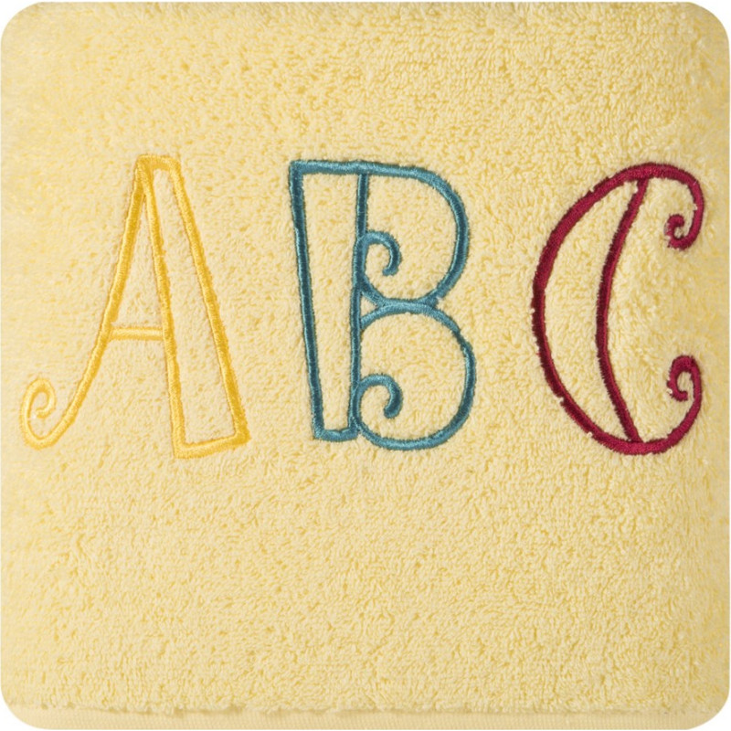 Bērnu dvielis 30x50 Baby 22 dzeltens ABC 450g/m2