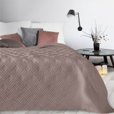 Dekoratīvais gultas pārklājs 230x260 Alara 1 tumši rozā ģeometrisks raksts