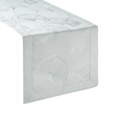 Galda celiņš 40x140 Doris sudraba ginkgo lapas