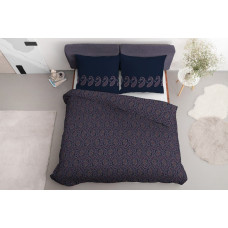 Satīna gultasveļa 140x200 tumši zila violeta asara 3782 B Mājas Satīns 77