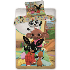 Kokvilnas gultas veļa 140x200 Bunny Bing 051 bērnu spilvendrāna 70x90