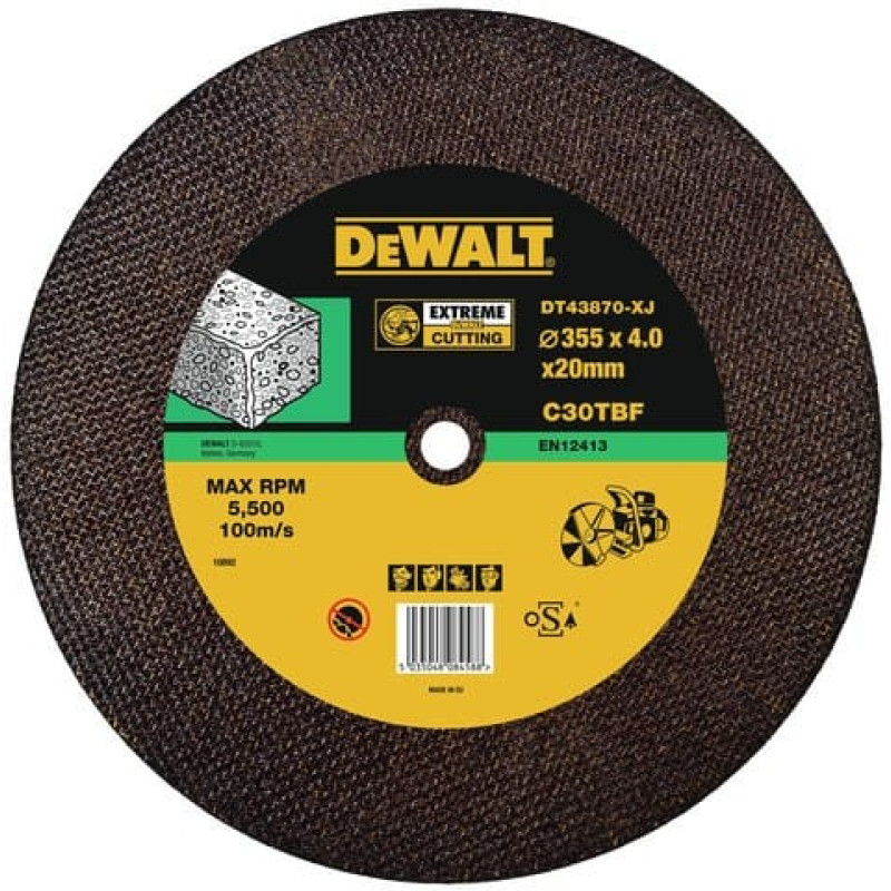 Dewalt-Akcesoria korunda ripzāģis betonam/akmenim 355/20/4.2mm, DeWalt [DT43870-XJ]