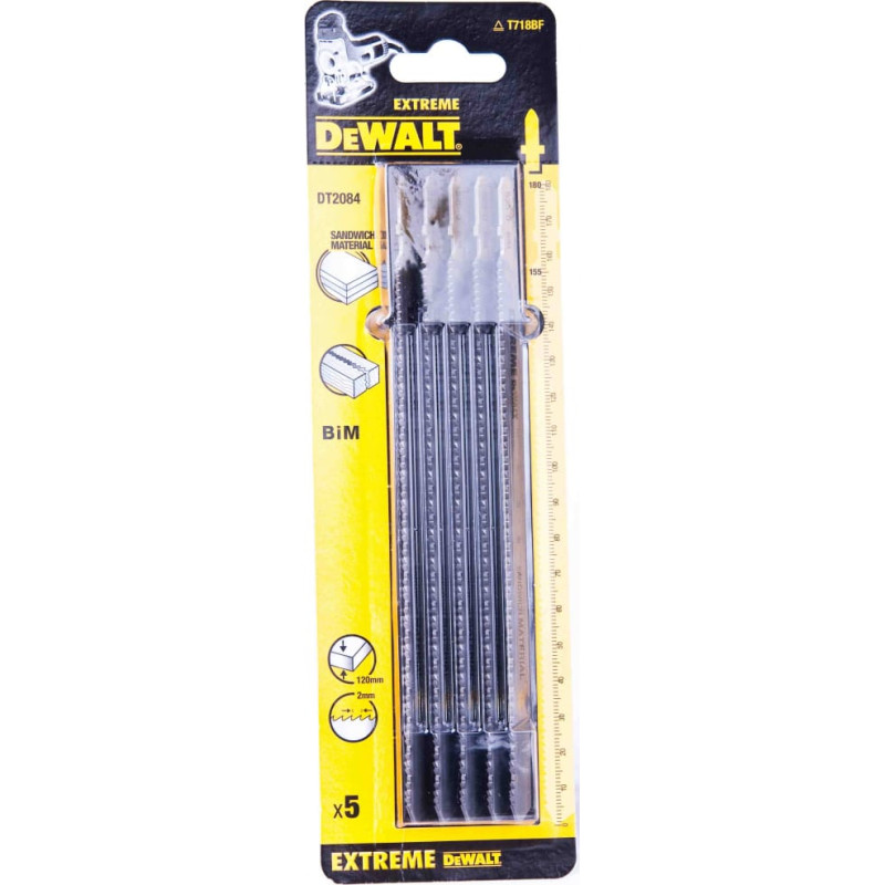 Dewalt-Akcesoria 180 mm finierzāģa asmeņi sendvičpaneļu, saplākšņa un metāla griešanai, 5 gab.DEWALT [DT2084-QZ]