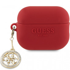 Guess GUAP23DSLGHDF AirPods Pro 2 cover czerwony|fuschia 3D Rubber 4G Diamond Charm