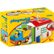 Playmobil 1.2.3. Ciężarówka z garażem z funkcją sortera (70184)
