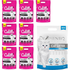 Calitti Crystals 3,8 l x7 + Diamentiq 3,8 l x1 - Cat litter