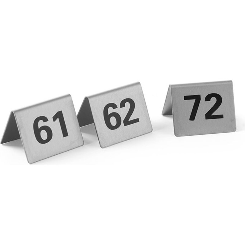 Hendi Informācijas plāksnīte TABULA NUMURS 61-72 nerūsējošā tērauda komplektā 12 gab. - 663899