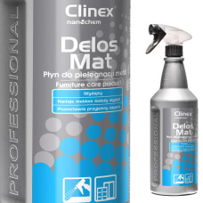 Clinex Delos Mat 1L koka mēbeļu kopšanas šķidrums noņem putekļus un netīrumus