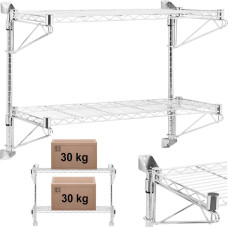 Royal Catering Divu stiepļu sienas plaukts līdz 60 kg 90 x 35 x 60 cm