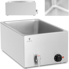 Royal Catering Bain marie elektriskais sildītājs ar krānu GN 1/1 konteineriem 600 W