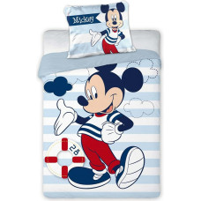 Kokvilnas gultas veļa 100x135 Sailor Mickey Mouse 6531 gultiņas spilvendrānai 40x60 23