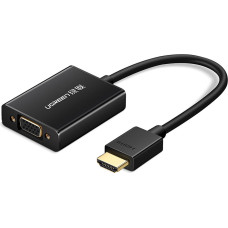 Ugreen Adapteris HDMI - VGA + USB - micro USB kabelis 1m melns