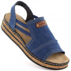 Rieker Comfortable W RKR684 jeans platform sandals