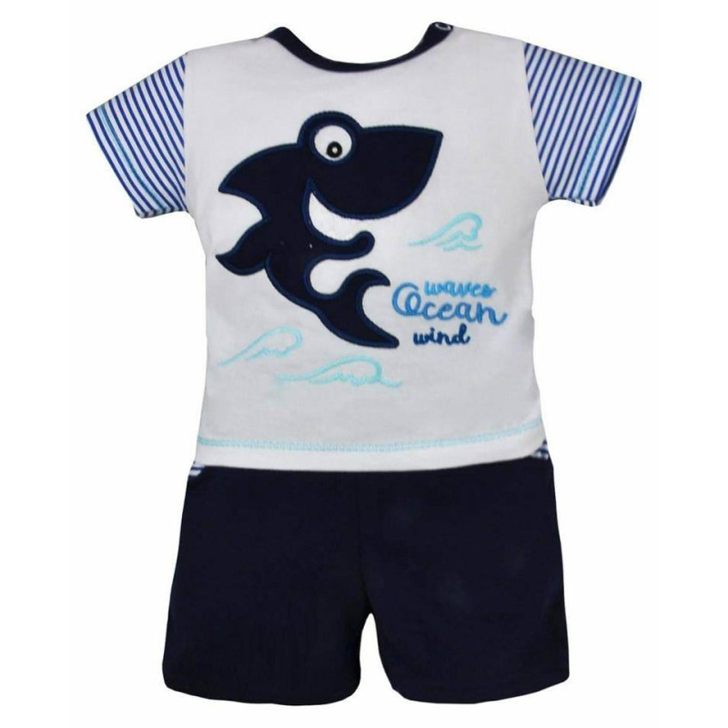 Koala Baby 3140 KOMPLEKTS SHARK SUMMER 68 NAVY BLUE