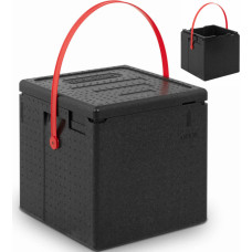 Cambro EPP termokastes konteiners picas transportēšanai, 8 kastes, 33x33x4cm, sarkana sloksne