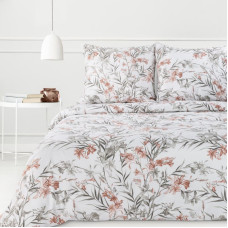 Kokvilnas pakaiši 140x200 Sara 34 balti aprikožu ziedi