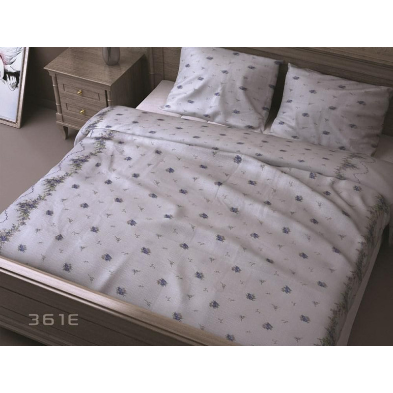 Kokvilnas spilvendrāna 40x40 361E, balta, zila apmale