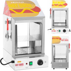 Royal Catering Sildītājs, sildīšanas displejs 100 hotdogiem, 25 desu rullīši, 1000W