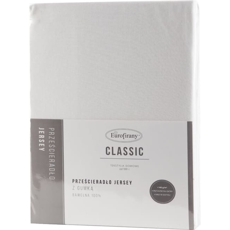 Džersija palags 3 ar gumiju 140x200 krēms augstajam matracim 30 cm 140 g/m2