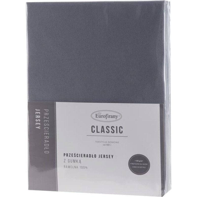 Džersija palags 3 ar elastīgo joslu 180x200 tērauds augstajam matracim 30 cm 140 g/m2