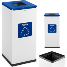 Ulsonix Tērauda konteiners atkritumu, atkritumu, papīra šķirošanai, 30.5x30.5x70cm, 60L