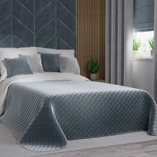 VELVI Dekoratīvais gultas pārklājs, izmērs 220x240cm, krāsa 063 zila VELVI0/NAP/063/220240/1