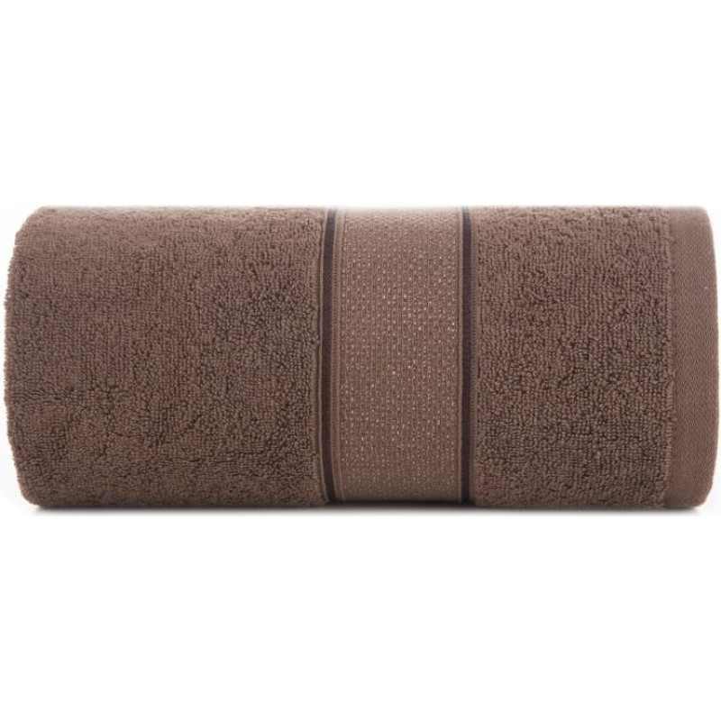 Liānas dvielis 70x140 tumši brūns ar spīdīgu diegu 500g/m2