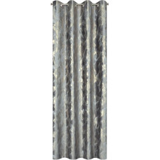 Aizkars 140x250 Melody tērauda samts ar metālisku apdruku, gatavs ar cilpām