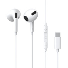 Baseus Encok C17 in-ear kabeļa austiņas ar USB-C mikrofonu, baltas