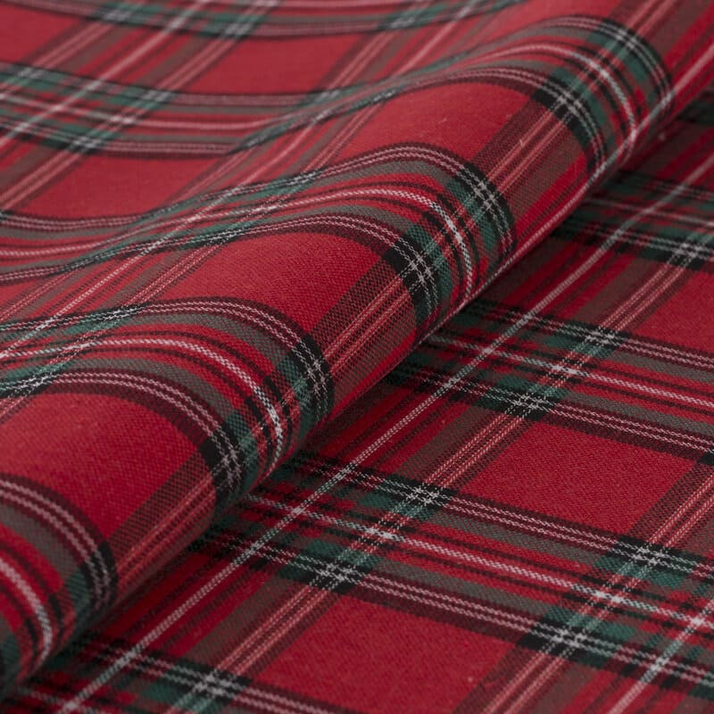 Ziemassvētku galdauts 140x180 Tamara sarkans rūtains