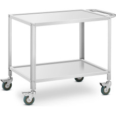 Royal Catering Ēdināšanas viesmīļa ratiņi 2 plauktu apkalpošanai 80 x 57 cm līdz 100 kg