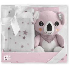 Interbaby Bērnu sega 80x100 rozā Koala Bear + mīksts plīša talismans