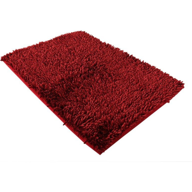 Vannas istabas paklājs 50x70 Pinkains bordo bārkstis