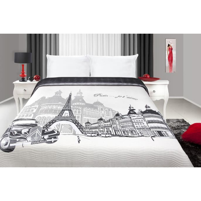 France gultas pārklājs 220x240 White+Steel Paris
