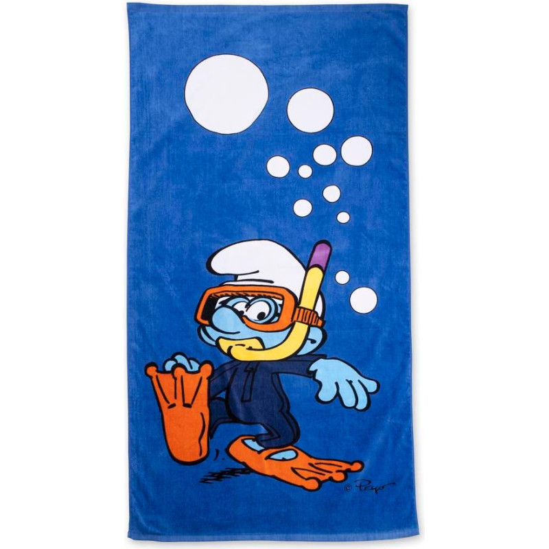 Smurfs dvielis 75x150 F Smurf-Diver 4434