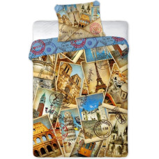 Jauniešu gultas veļa 160x200 Bon Voyage City 03 7861