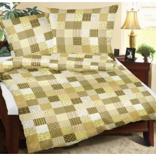 Mizas pakaiši 140x200 raksts 96/5 Patzłork Beige ar pogām 100% bieza kokvilna
