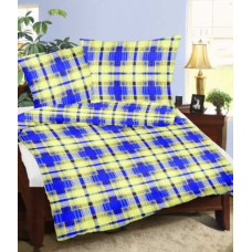 Mizas pakaiši 140x200 raksts 127/2 Krzyś rūtaini zils ar pogām 100% bieza kokvilna