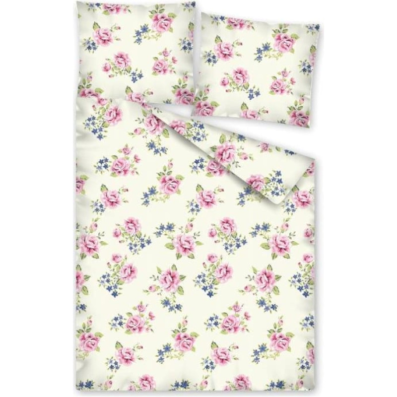 Kokvilnas gultas veļa 200x220 D Pink Flowers 2011 Super Low Price