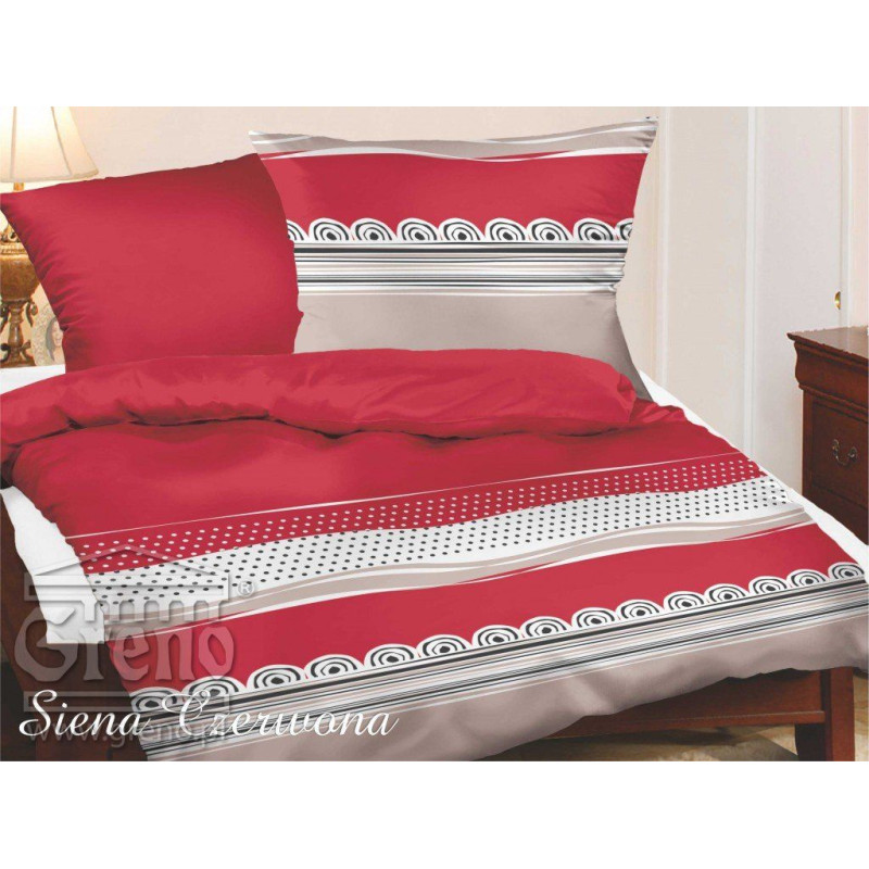 Satīna gultas veļa 200x220 Gold Line Siena Red