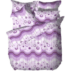 Flaneļa gultasveļa 200x220 raksts 54E Lollipop Purple