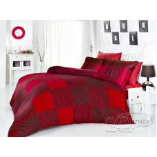 Satīna gultas veļa izmērs 160x200 Mona Red Luxury Exclusive