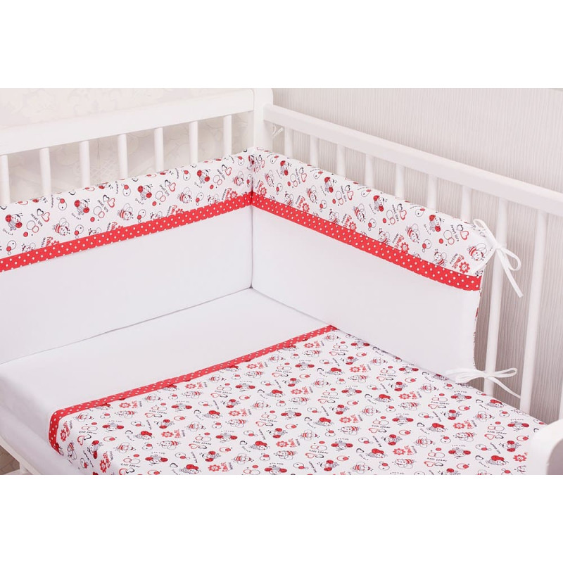 Gluck Baby Trikotāžas gultasveļa ar aizsargu 100x135 3 gab Biedronki 228