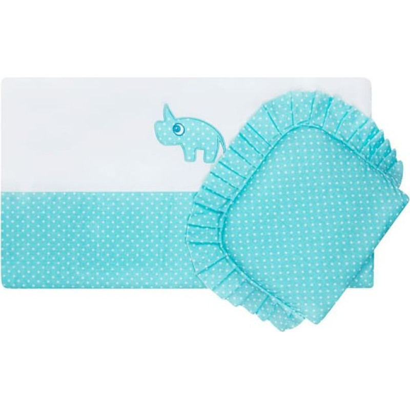 Cotton Lux 005 Tirquoise White degunradžu ratu komplekts
