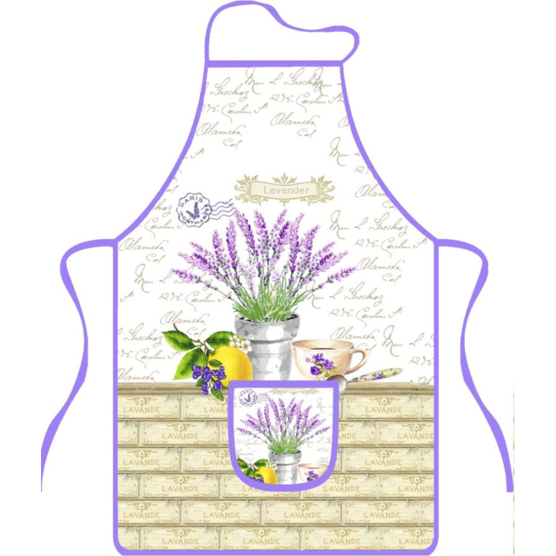 Euromat Virtuves priekšauts 50x76 Lavanda, lavandas raksts F9118