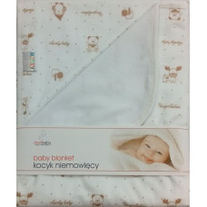 Minky Velour dubultā sega 80x90 648 Printed + Cotton White