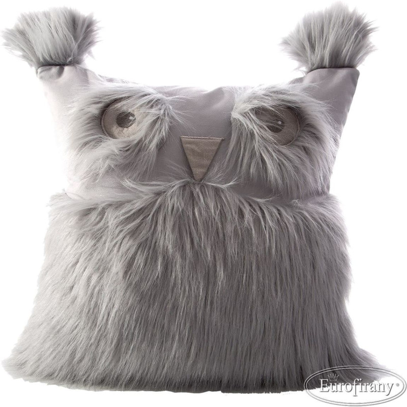 Dekoratīvā spilvendrāna 40x40 Louis Owl sudrabains