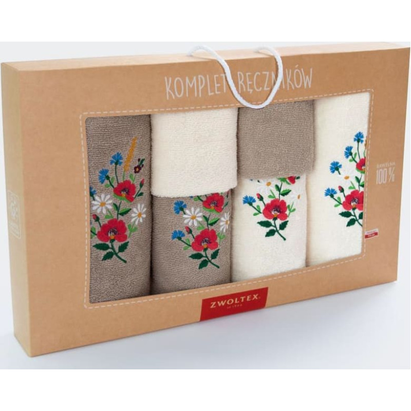 Dvieļu komplekts kastītē, 6gab Maki Linen, Ekri